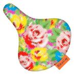 Bikecap, zadelhoes print geborduurde bloemen, Nieuw