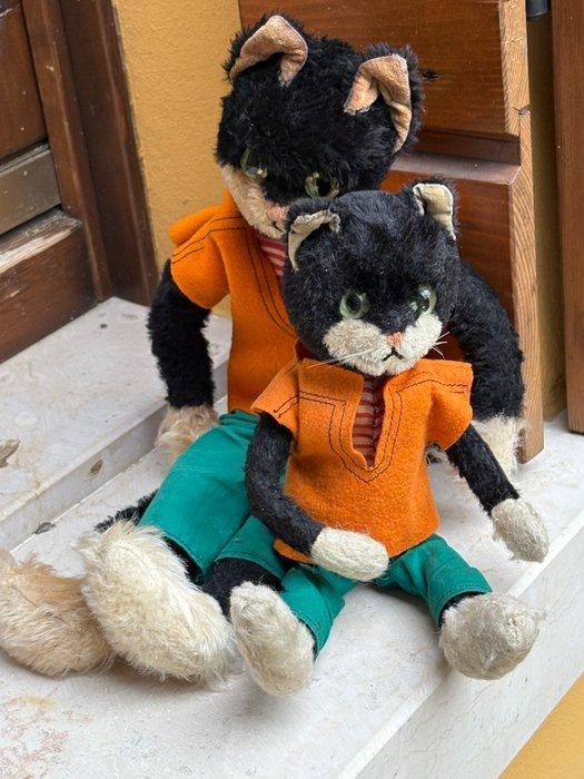 Schuco: Bigo Bello Kat, 1950-160, mohair. 2 stuks - Pluche, Antiek en Kunst, Antiek | Speelgoed