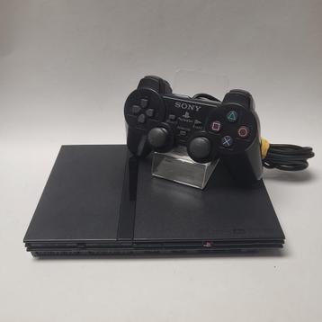Zwarte Playstation 2 + Originele Controller beschikbaar voor biedingen