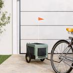 vidaXL Hondenfietstrailer oxfordstof en ijzer grijs en zwart, Verzenden, Nieuw