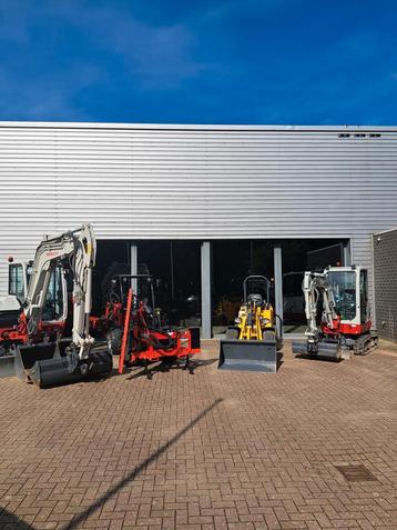 Graafmachines en knikladers te huur beschikbaar voor biedingen