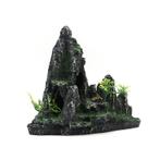 Rotsformatie met bomen en huisje OS-108 - aquarium decoratie, Dieren en Toebehoren, Vissen | Aquaria en Toebehoren, Ophalen of Verzenden