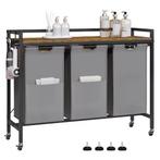 Wasmand met 2/3 vakken op wielen met afneembare waszakken, Verzenden, Nieuw