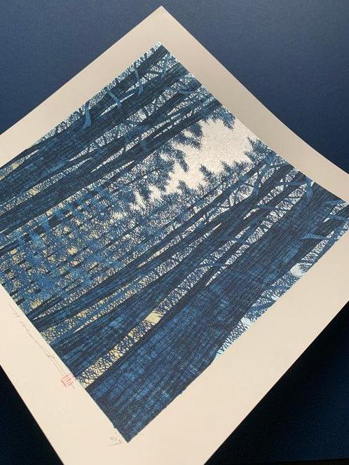 Tree scene 128 - SOLD OUT BY ARTIST - LARGE WORK ! - NO, Antiek en Kunst, Antiek | Overige Antiek