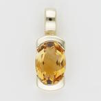 Hanger - 14 karaat Geel goud Citrien, Sieraden, Tassen en Uiterlijk, Antieke sieraden