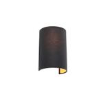 Moderne wandlamp zwart en goud - Simple Drum, Huis en Inrichting, Lampen | Wandlampen, Verzenden, Nieuw, Stof, Modern