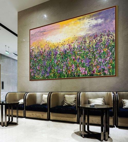 Irina Morisch - Lavender field Nr.12 - XXL-, Antiek en Kunst, Kunst | Schilderijen | Modern
