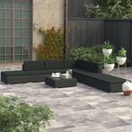 vidaXL 8-delige Loungeset met kussens poly rattan zwart, Nieuw, 8 zitplaatsen, Loungeset, Verzenden