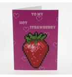 Diamond painting-wenskaart-To my hot strawberry, Hobby en Vrije tijd, Knutselen, Nieuw