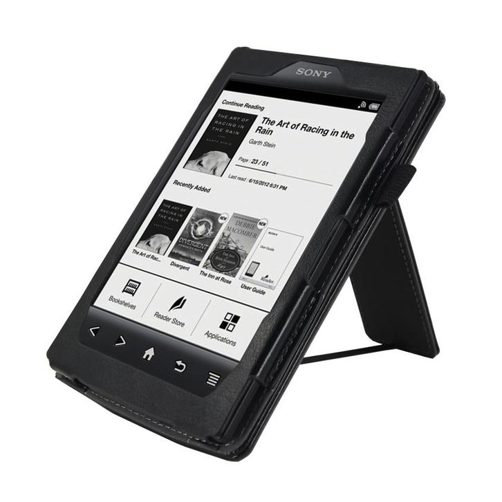 Sony PRS-T1 - 2in1 Stand Cover / Hoesje / Sleepcover - Z..., Computers en Software, E-readers