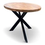 Ovale mango eettafel + salontafel Combideal ! Laagste prijs, 50 tot 100 cm, Nieuw, Overige materialen, Industrieel