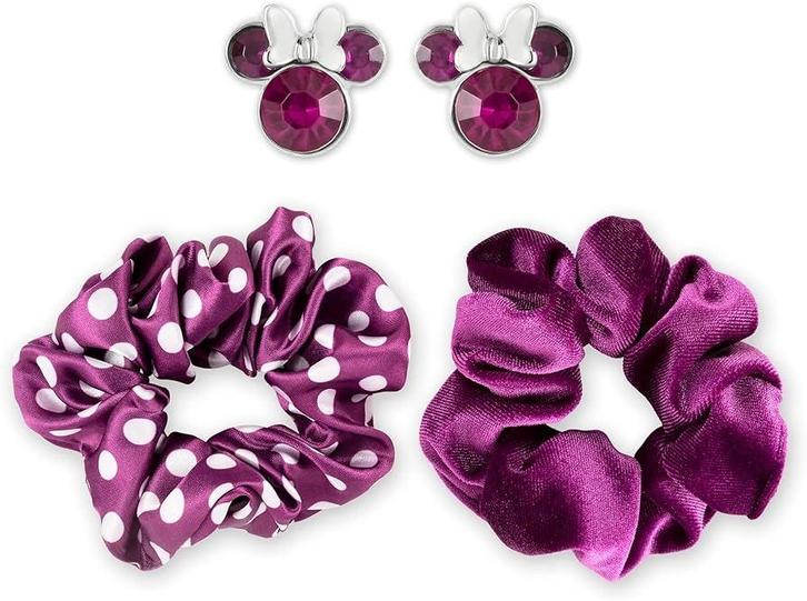 Disney Minnie Mouse Purple 2 Piece Scrunchie & Earring Set, Sieraden, Tassen en Uiterlijk, Uiterlijk | Haarverzorging, Ophalen of Verzenden