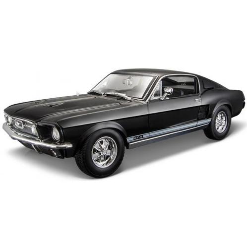 Modelauto Ford Mustang zwart 1967 1:18 - Modelauto, Hobby en Vrije tijd, Modelauto's | Overige schalen, Verzenden
