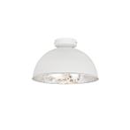 Plafondlamp wit met zilver 30 cm - Magna Basic, Huis en Inrichting, Lampen | Plafondlampen, Nieuw, Overige materialen, Landelijk / Rustiek