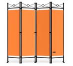 Kamerscherm Inklapbaar 180 x 163cm Oranje (Meubelen), Verzenden, Nieuw
