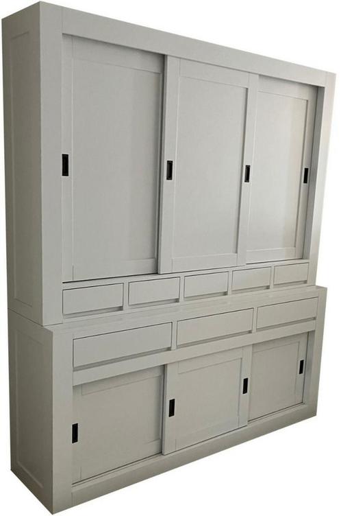 Buffetkast wit Otterlo dichte deuren 200cm, Huis en Inrichting, Kasten | Buffetkasten, Ophalen of Verzenden