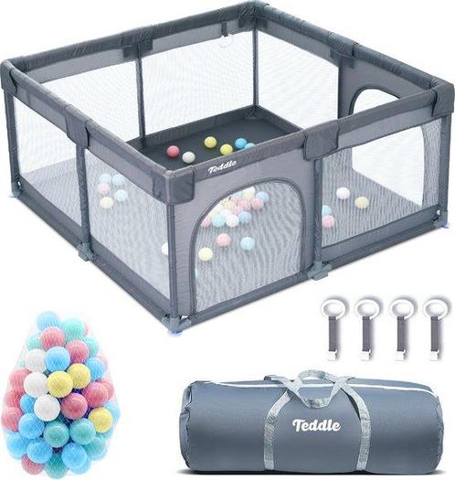 Teddle Grondbox - Baby Speelbox met 50x Speelballen - Kinder, Kinderen en Baby's, Boxen, Nieuw, Verzenden