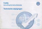 1997 Volkswagen Caddy Aanvulling Instructieboekje Nederlands, Auto diversen, Handleidingen en Instructieboekjes, Verzenden