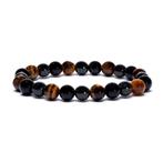 Edelsteen Armband Hematiet/Obsidiaan/ Tijgeroog -  elastisch, Sieraden, Tassen en Uiterlijk, Armbanden, Verzenden, Nieuw