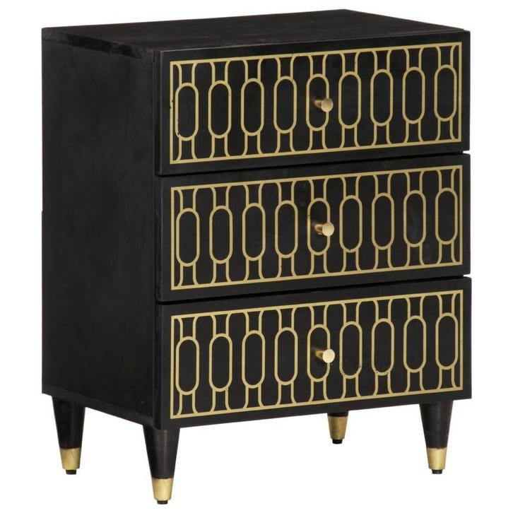 Mangohouten Nachtkastje | Retourdeal | 35% Korting, Huis en Inrichting, Slaapkamer | Nachtkastjes, Nieuw, Hout, 55 tot 70 cm, 45 tot 65 cm