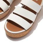 -0% FitFlop  FitFlop Eloise leather/cork strappy wedge sanda, Kleding | Dames, Schoenen, Verzenden, Nieuw, Wit