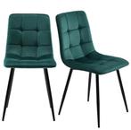 Set van 4 Fluwelen Eetkamerstoelen – Modern & Comfortabel, Huis en Inrichting, Stoelen, Verzenden, Nieuw