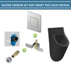 Urinoir Set Salenzi Hung Achterinlaat Mat Zwart met TECE, Doe-het-zelf en Verbouw, Sanitair, Ophalen of Verzenden, Nieuw, Chroom