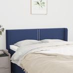 vidaXL Hoofdbord met randen 147x16x78/88 cm stof blauw, Huis en Inrichting, Verzenden, Nieuw, Blauw, Stof