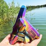 XL Twin Rainbow Titanum Aura Kwarts, Kristalcluster -