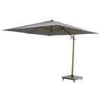 Siesta premium zweefparasol 300x300 cm houtlook charcoal 4, Tuin en Terras, Parasols, Ophalen of Verzenden, Nieuw