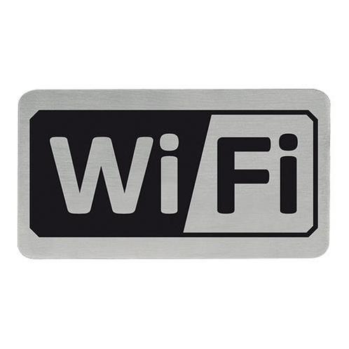 Infobord wifi RVS zelfklevend 11x6cm EMGA, Zakelijke goederen, Horeca | Keukenapparatuur, Nieuw in verpakking, Verzenden