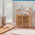 2dekans | Coast Badkamerkast met 2 Deuren - Bamboe - 64 x 28, Ophalen of Verzenden, Zo goed als nieuw
