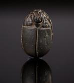 Oud-Egyptisch Schist scarabee amulet - 3 cm, Verzamelen, Mineralen en Fossielen