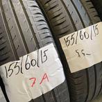 2 x Continental EcoContact 3 155-60-15 Zomerbanden 5,5mm, Gebruikt, Ophalen of Verzenden, Band(en), Personenwagen