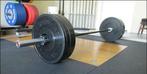 Halterstang met 120kg bumper plates - Halterset 100kg, Nieuw