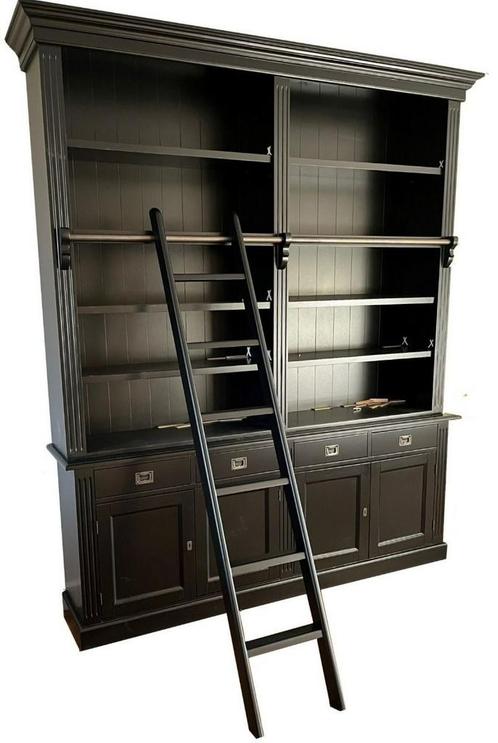Boekenkast zwart - zwart Kesteren 200 x 240cm, Huis en Inrichting, Kasten | Boekenkasten, Ophalen of Verzenden