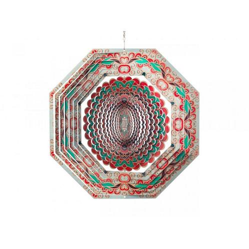 Windspinner, Spin Art, Mandala Octagon, 12MOC300, Ø 30cm, Tuin en Terras, Tuinwanddecoratie, Verzenden