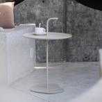 Bijzettafel Calimera champagne kleur staal Ø38 cm met handgr, Huis en Inrichting, Tafels | Bijzettafels, Verzenden, Nieuw