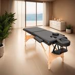 2 zone massagetafel met 5cm matras en houten frame - zwart, Sport en Fitness, Massageproducten, Verzenden, Nieuw