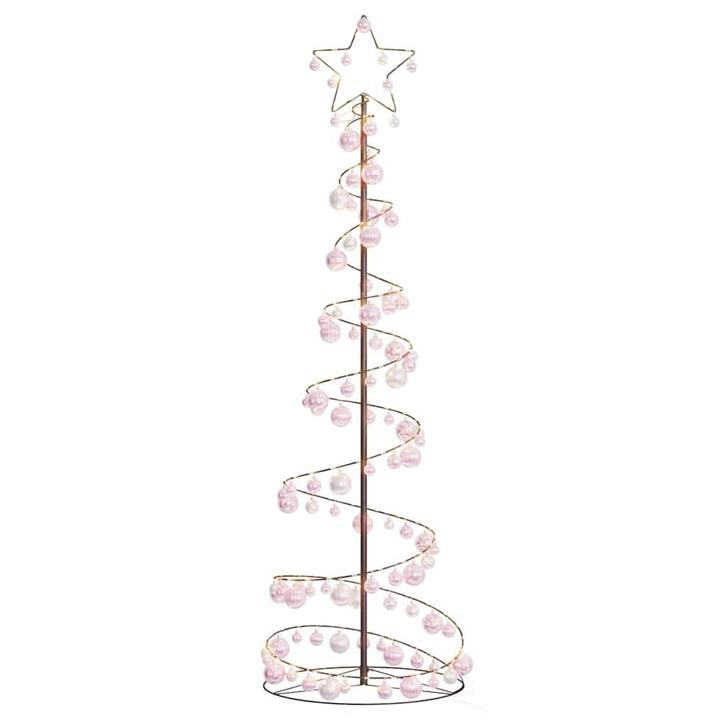 vidaXL LED-kerstboom met kerstballen 120 LEDs warm wit 180, Diversen, Kerst, Nieuw, Verzenden