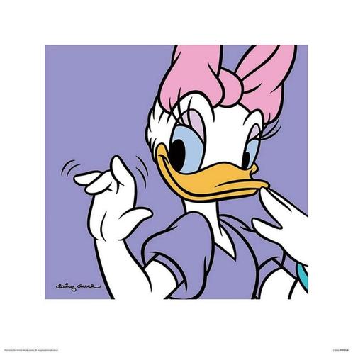 Kunstdruk Daisy Duck Lilac 40x40cm, Huis en Inrichting, Woonaccessoires | Schilderijen, Tekeningen en Foto's, Nieuw, Verzenden