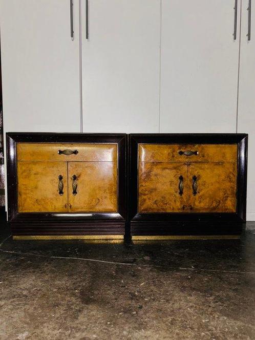 cantu - Nachtkastje (2) - Verguld messing - art deco, Antiek en Kunst, Kunst | Designobjecten