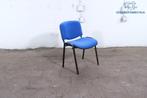 Vergader/ kantinestoel | Tweedehands | Blauw gestoffeerd | Z, Huis en Inrichting, Verzenden, Gebruikt