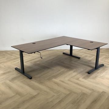 slinger hoekbureau (rechts)  200x160 cm,  bruin - zwart beschikbaar voor biedingen