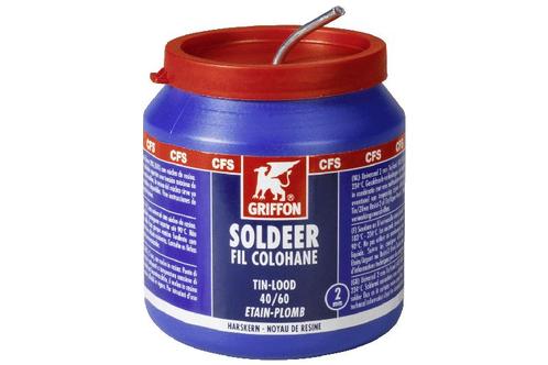 Griffon draadsoldeer tin lood 40 60 harskern 2 mm, 500 gram,, Doe-het-zelf en Verbouw, Overige Doe-het-zelf en Verbouw, Nieuw