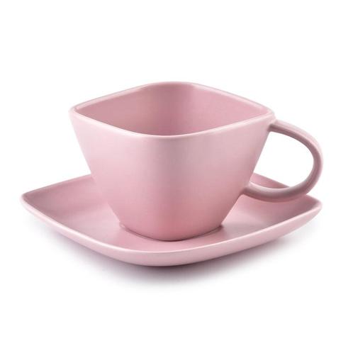 Affekdesign Happy koffie of thee kop met schotel diamant, Huis en Inrichting, Keuken | Servies, Ophalen of Verzenden