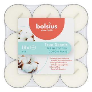 Geurtheelichten | Bolsius | Fresh Cotton | 18 stuks, Huis en Inrichting, Woonaccessoires | Kandelaars en Kaarsen, Nieuw, Verzenden