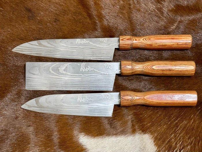 Keukenmes - Japanse messenset (0011) - VG10 staal minder, Antiek en Kunst, Antiek | Keukenbenodigdheden