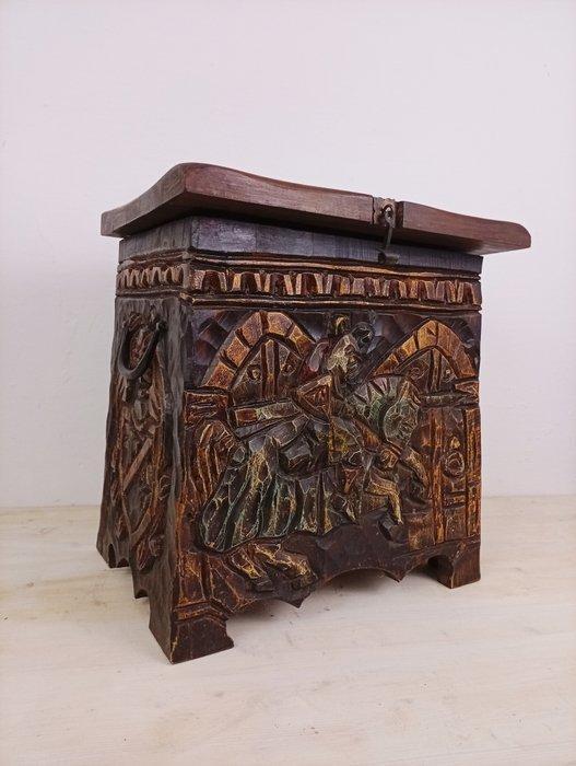 Cassapanca - Smeedijzer - Middeleeuwse stijl, Antiek en Kunst, Curiosa en Brocante