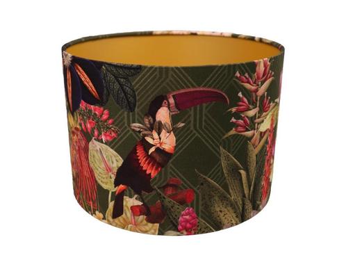 Lampenkap Jungle Ø 30 cm, Huis en Inrichting, Lampen | Lampenkappen, Minder dan 25 cm, Rond, Zwart, Groen, Overige kleuren, Nieuw